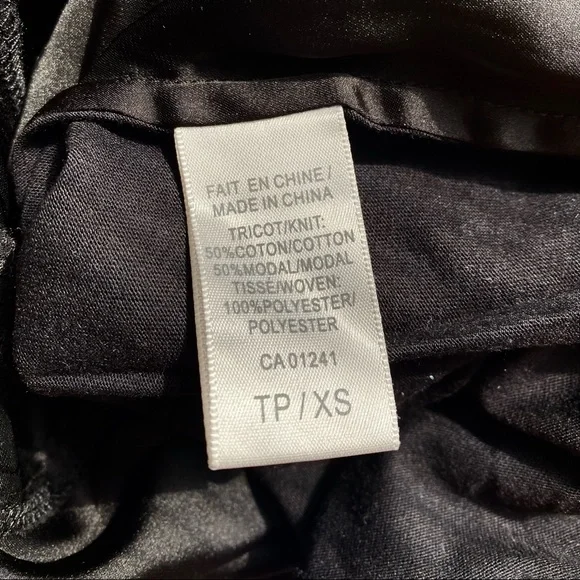 TWIK XS Black Long Sleeve Mixed Fabric Pleated Top - Picture 9 of 15